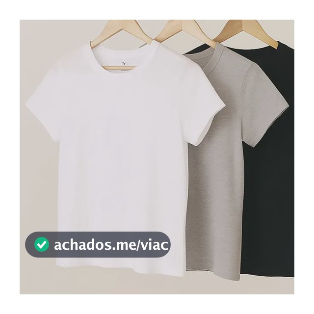 Kit Com 3 Camisetas Femininas Básicas Baby Look Hering
