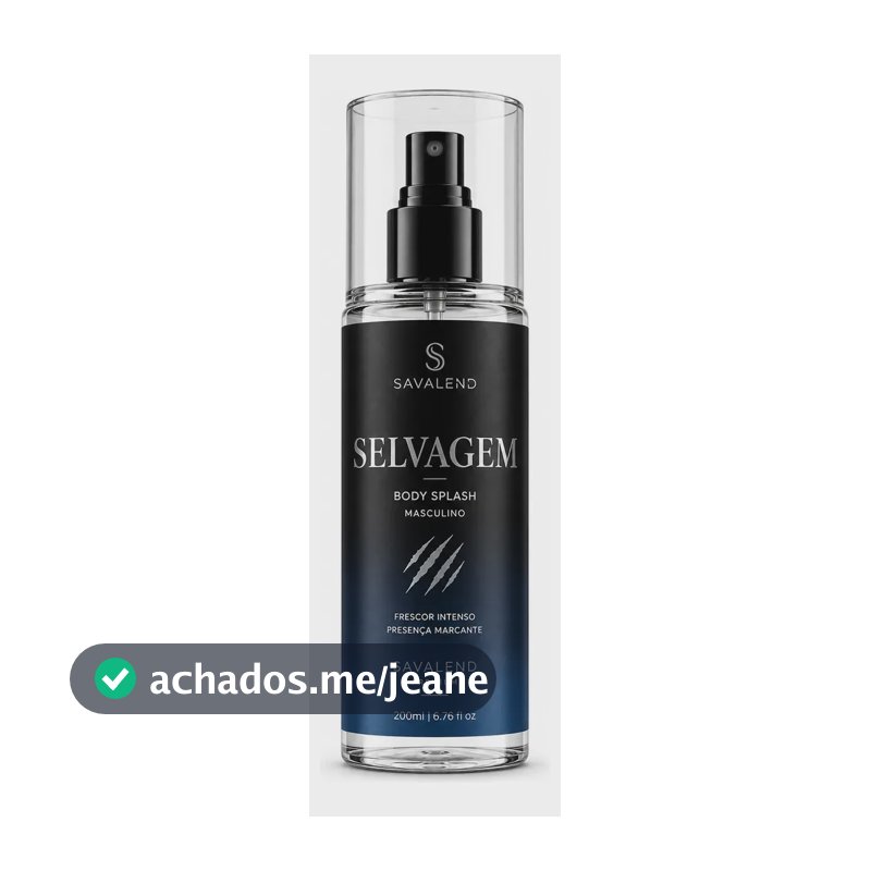 Body Splash Masculino Selvagem 200ml - Perfume Amadeirado