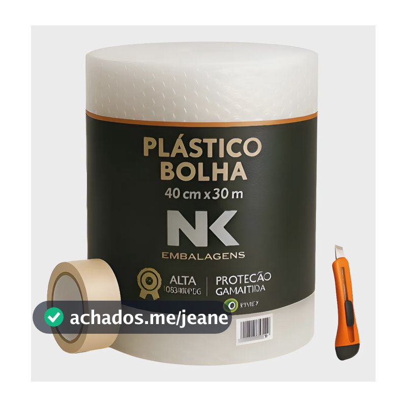 Plástico Bolha Bobina 40cm X 25m Embalagem Proteção Branco