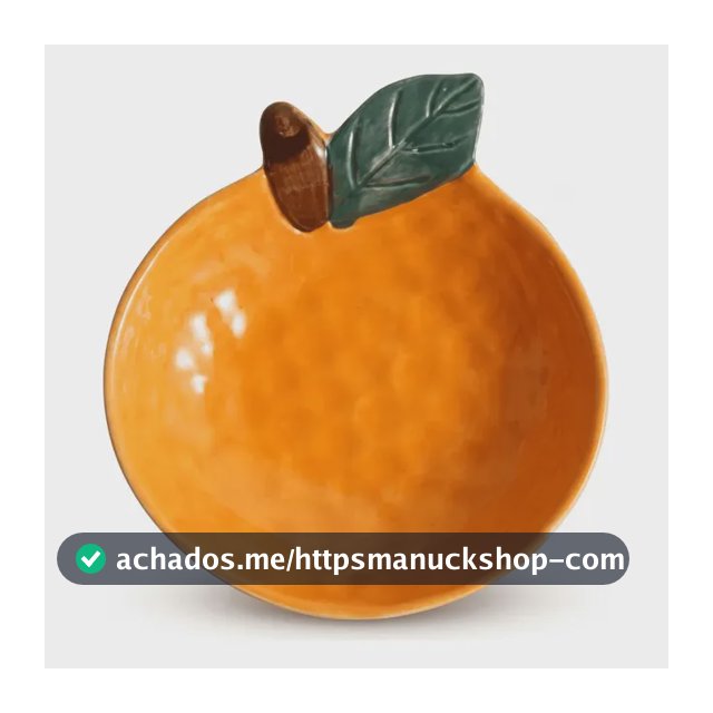 Prato Em Formato De Fruta De Porcelana 13cm Laranja