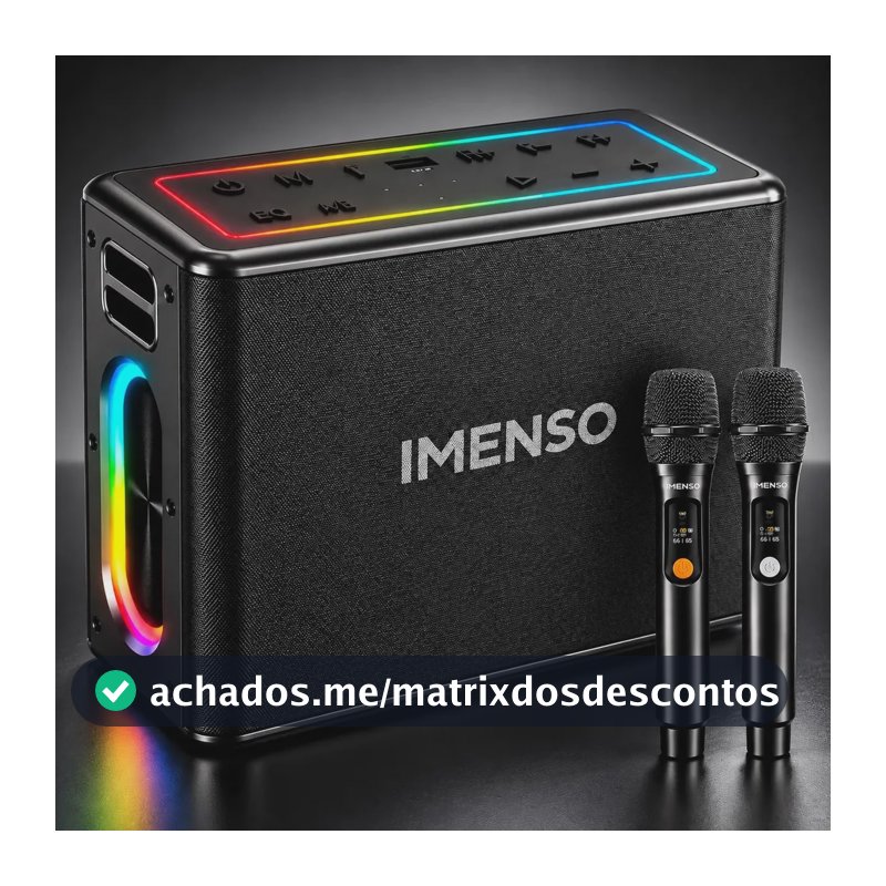 Caixa De Som Portátil Bluetooth Imenso X32 120w Ipx4 C/ 2mic Cor Preto