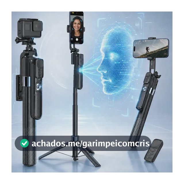 Tripé Inteligente 188 cm com Rastreamento Facial AI Para Celular Câmera Suporte 360° Erotação Com Controle Remoto Bluetooth Sem Fio Para iPhone Android Pocket 4/3, Gopro, Vídeo Streaming Vlog