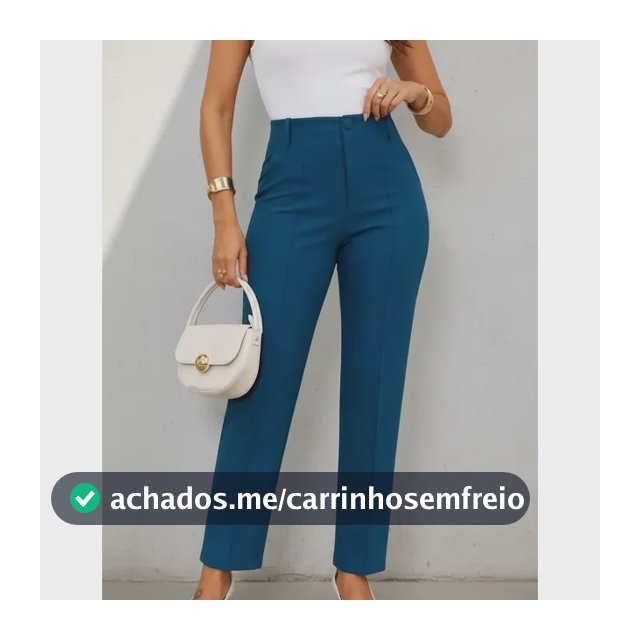 Calça Social Feminina Alfaiataria Luis Twill  Cintura Alta