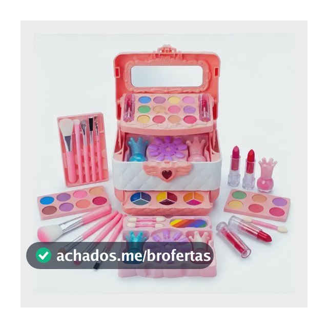 Kit Maquiagem Infantil Maleta Mágica Completa Lavável Menina