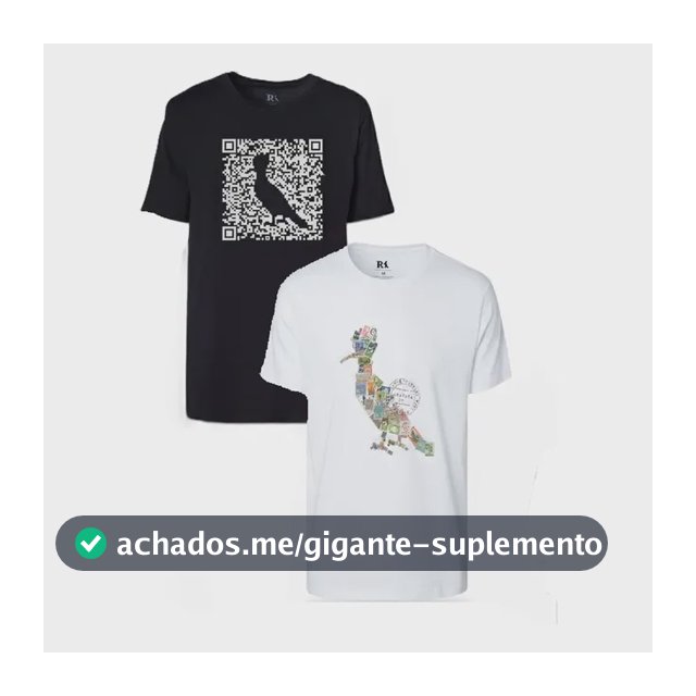 Kit 2 Camisetas Algodão Estampa Pica-pau Reserva Branco P