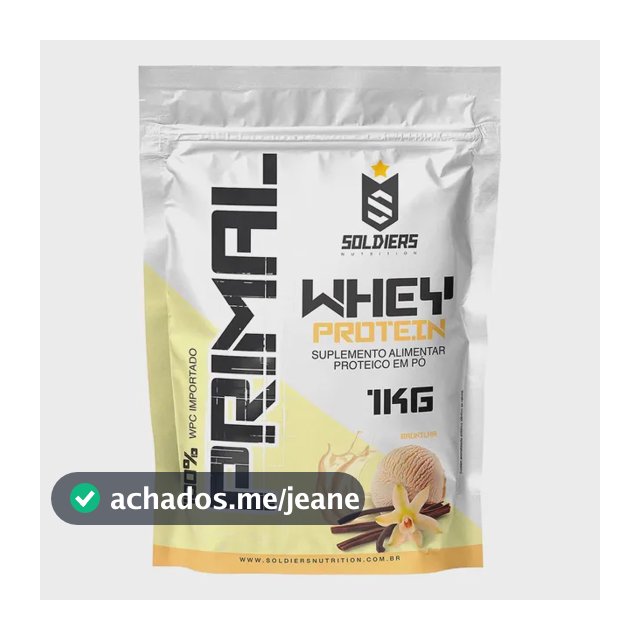 Whey Protein Primal 1kg Soldiers Nutrition Sabor Baunilha