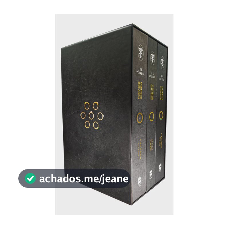 Box Com 3 Livros Da Trilogia O Senhor Dos Anéis De J.r.r Tolkien Edição 1 2019 Português Editora Harpercollins Brasil