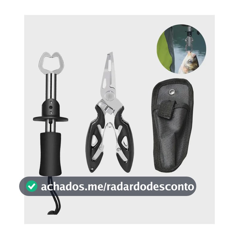 Kit Pesca Alicate Multifuncional E Alicate De Contenção