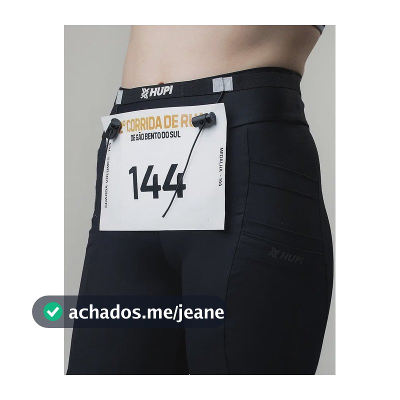 Cinto Porta Número Para Corrida Hupi Running All Black Preto Único