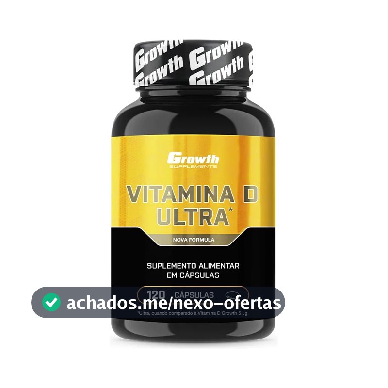 Vitamina D Ultra 120 Caps Growth Supplements Sem Sabor