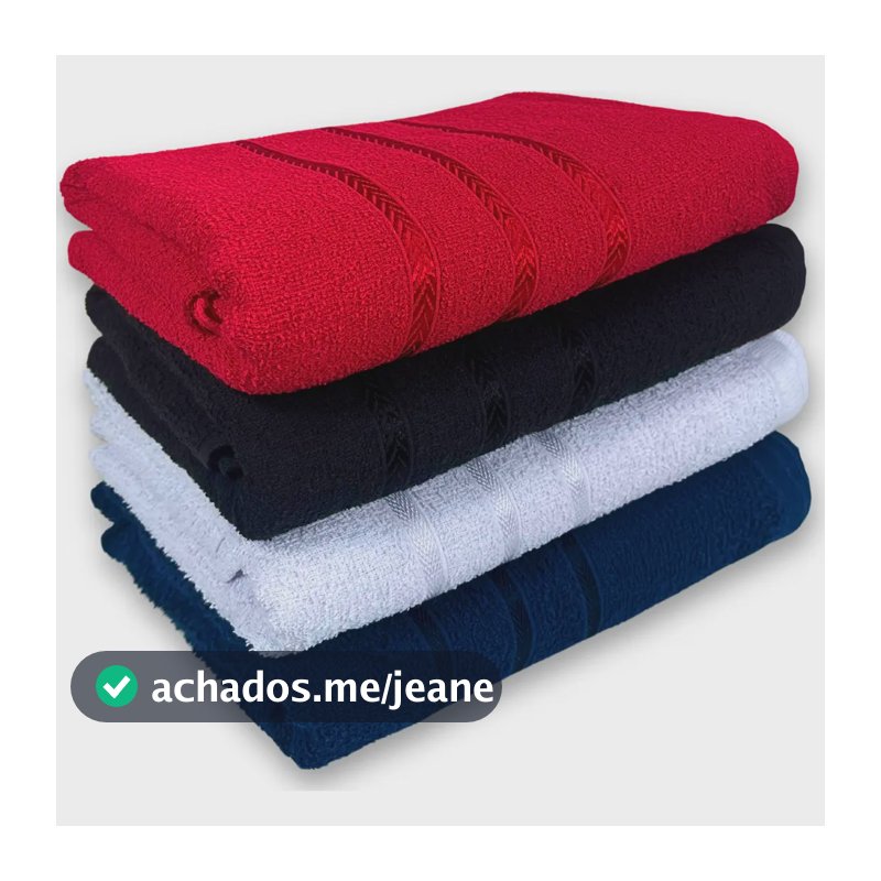 Toalha Banho Bruna Atacado Kit 4 Unid 70x125cm 100% Algodão Cor Sortido