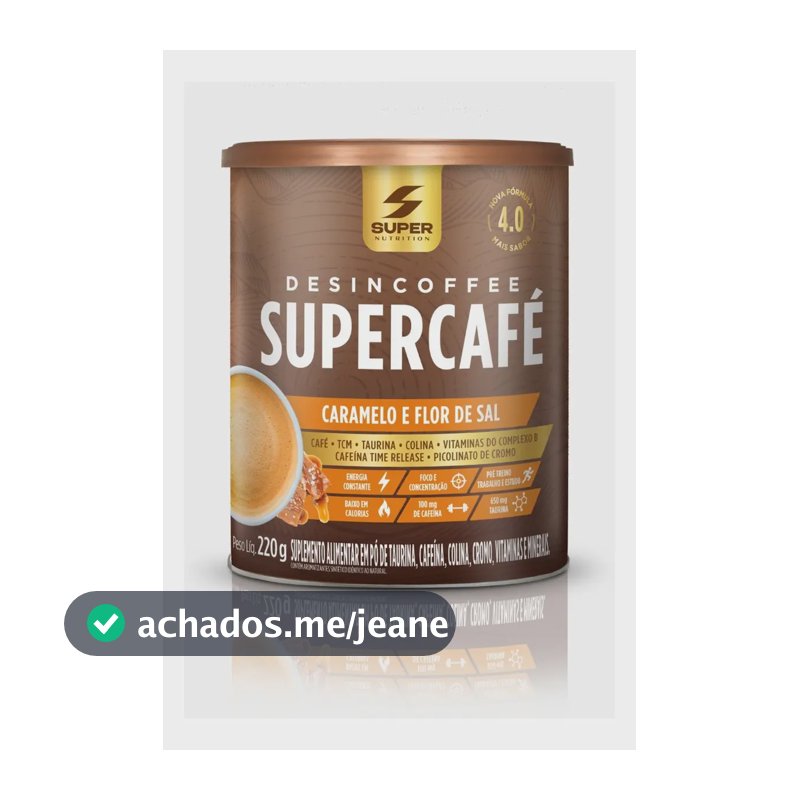 Café Termogênico Super Nutrition Desincoffee Caramelo e Flor de Sal 220g