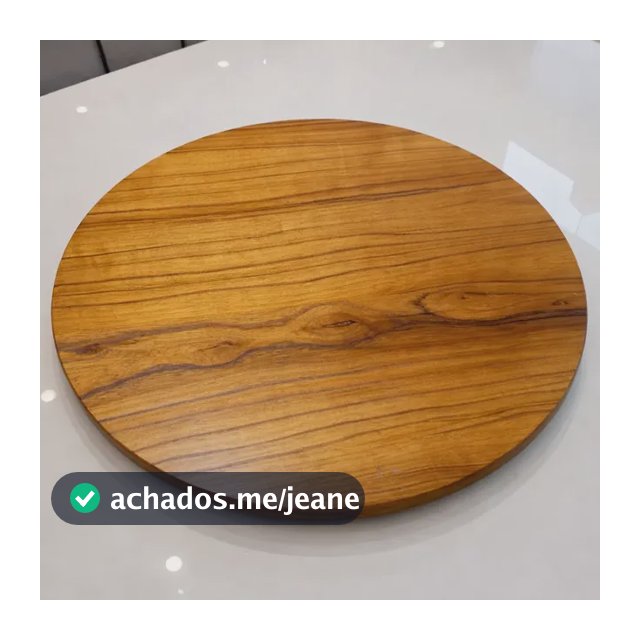 Prato Girátorio Centro De Mesa Decorativo Para Servir 50cm Madeira Laminado