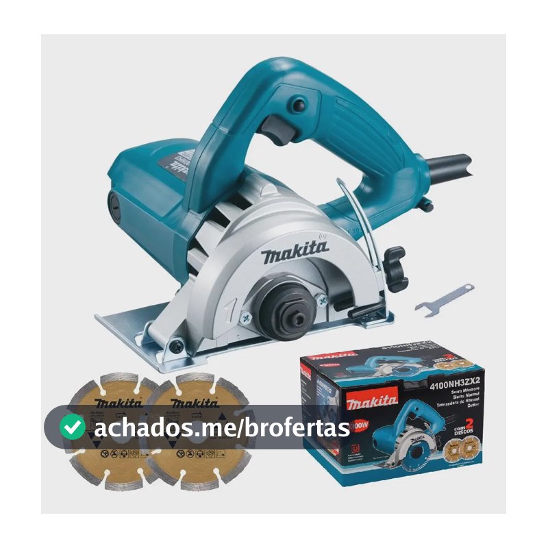 Serra Mármore 4.3/8 Pol 1.300w + 2 Discos 4100nh3zx2 Makita