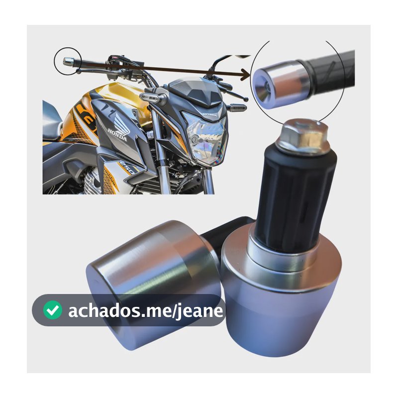 Par Peso Pesinho Pcx 150 Para Guidão Oco Com Bucha Escovado