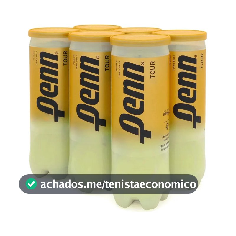 Bola De Tênis Penn Tour Premium Extra Duty Pack Com 6 Tubos