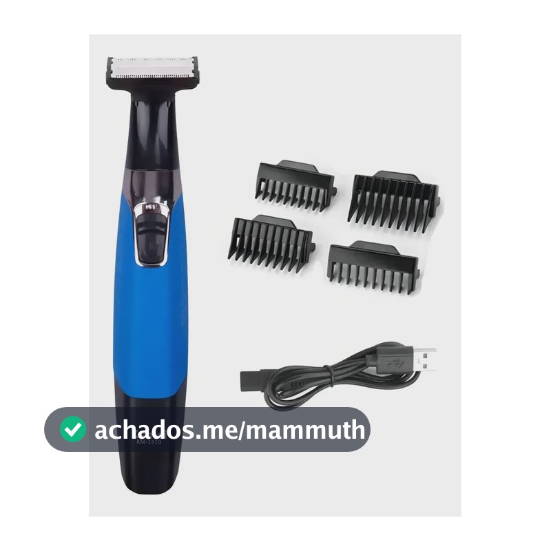 Kemei Barbeador Eletrico 1910 Removedor Pelos Intimo Mas Fem Azul
