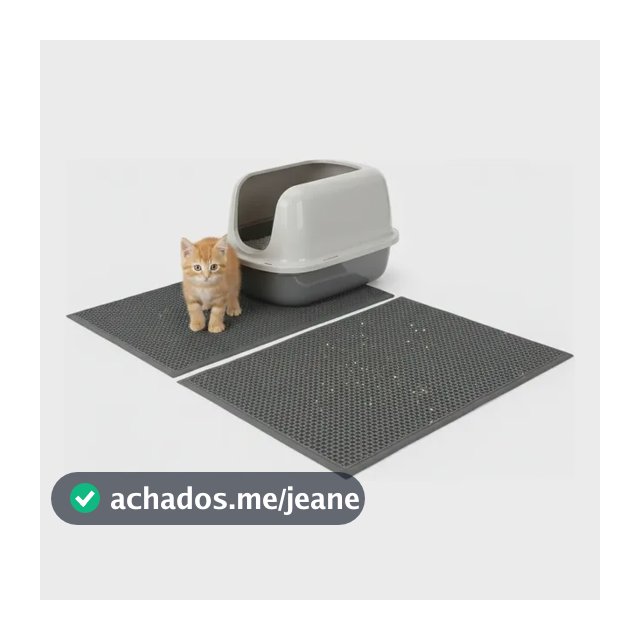 Kit 2 Tapetes Coletor De Areia Gatos 60x35cm Higiênico