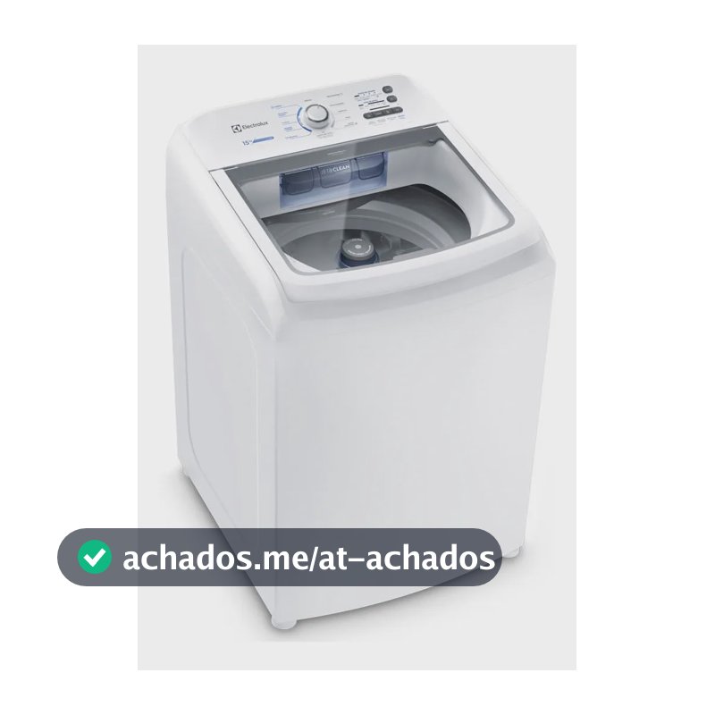 Máquina de Lavar Electrolux 15kg Branca Essential Care com Cesto Inox e Jet&Clean LED15