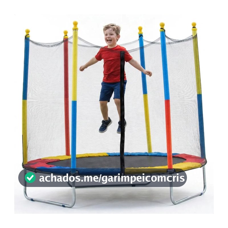 Cama Elástica Infantil Pula Pula 1,8m Trampolim Com Zíper