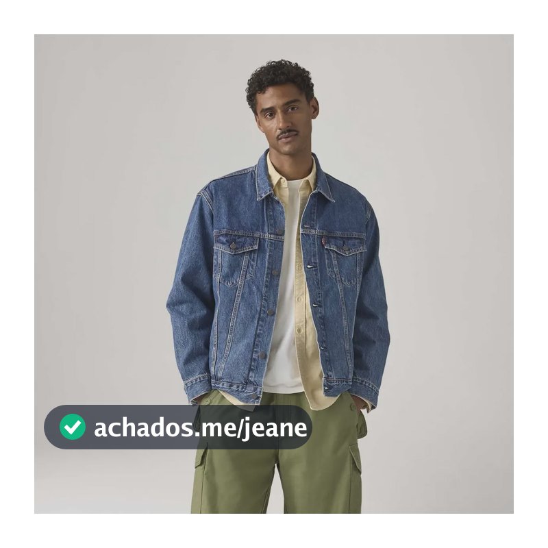Jaqueta Jeans Levis Relaxed Trucker Lavagem Escura A57820104 Lavagem Escura Xxl Usa | Egg Br