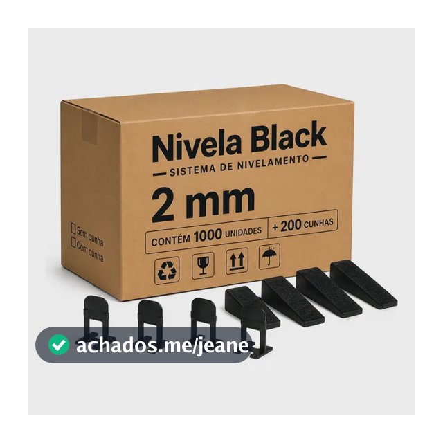 1000 Niveladores Porcelanato Pisos + 200 Cunhas Brinde 2.0mm