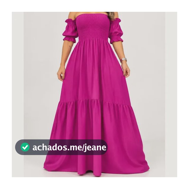 Vestido Longo Feminino Lastex Ciganinha Tomara Que Caia