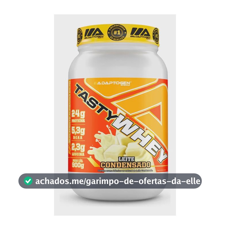 Proteína Adaptogen Science Tasty Whey Gourmet em pó sabor Leite condensado x 900g