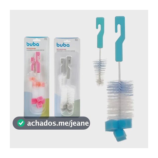 Kit Escova Para Mamadeira Limpador Com Esponja Limpeza Buba