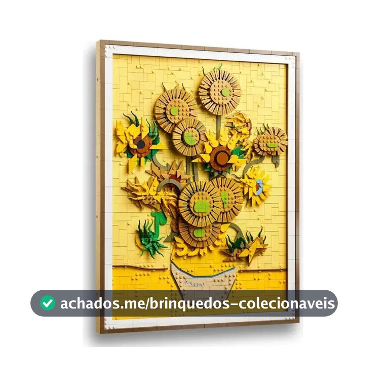 LEGO Art Vincent Van Gogh Sunflowers Quadro Decorativo 38x27cm Colecionável Adultos