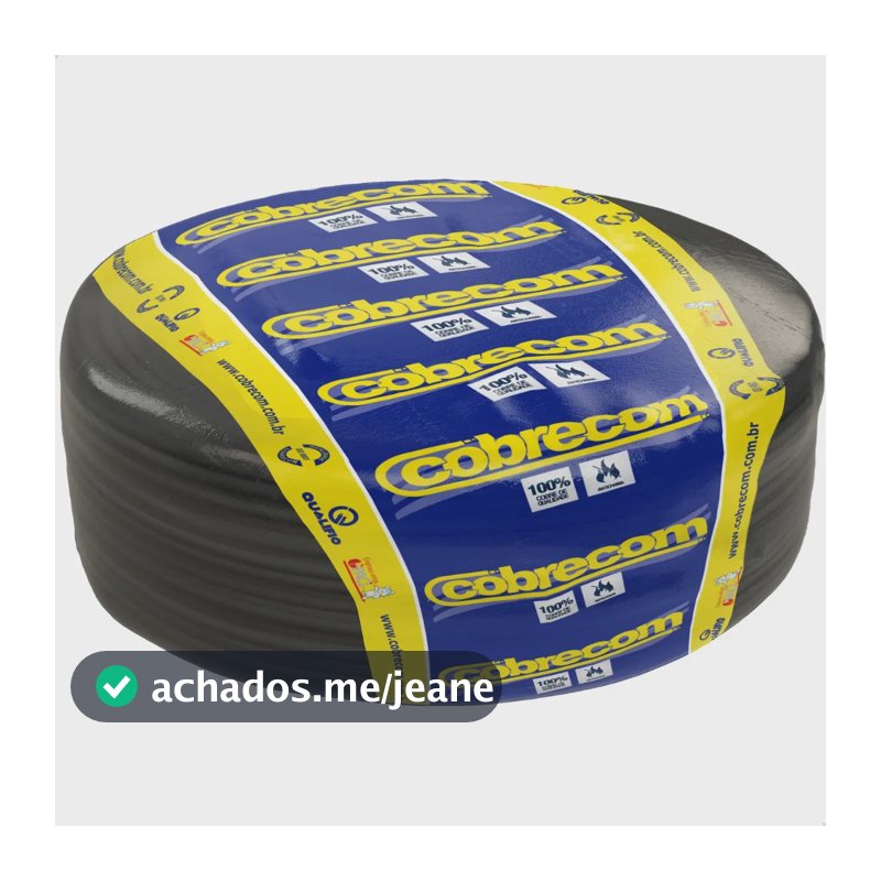 100 Metros Cabo Elétrico Flexível Fio 4mm Cobrecom 750v