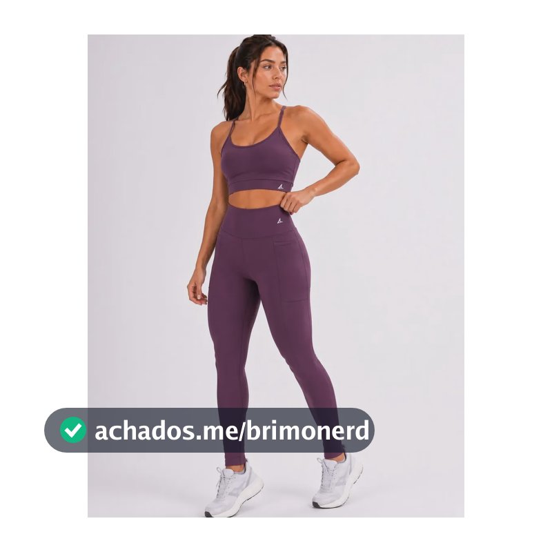 Kit Conjunto Fitness Feminino Roupa Academia Legging + Top Roxo Liso G