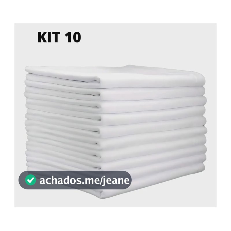 Kit 10 Panos de Prato Leoa Pé de Galinha 66 cm x 41 cm