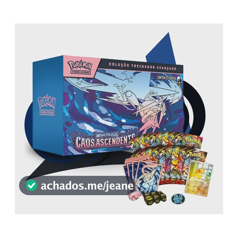 Pokémon Box Etb Treinador Avançado Coleção Caos Ascendentes Português