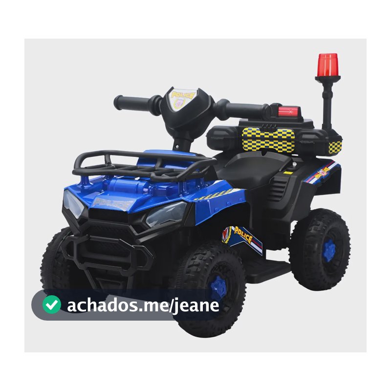 Carro De Polícia Infantil Elétrico Com Sirene Az Maxi Toys