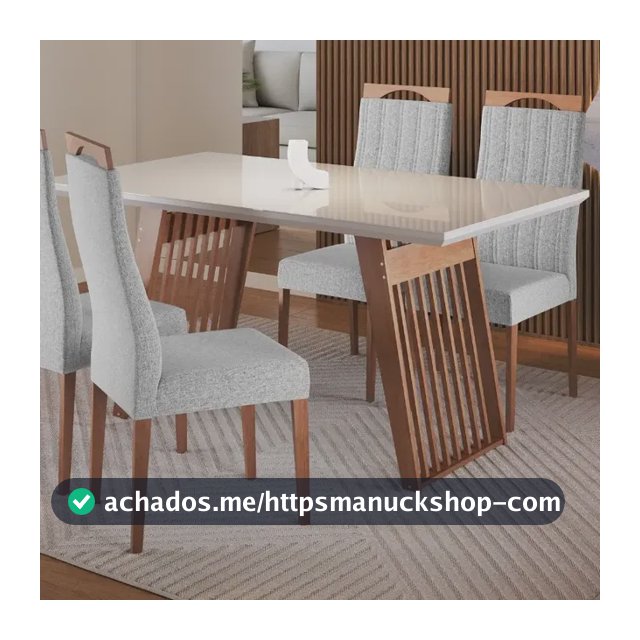 Conjunto Sala De Jantar Moscou Com 4 Cadeiras Grecia Madetal