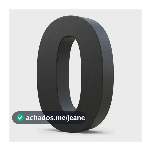 Números Residencial Aço Inox Preto Fosco 30cm Pronta Entrega