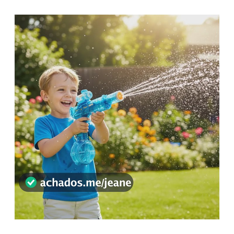 Pistola De Água Elétrica Automática Brinquedo Recarregável Azul