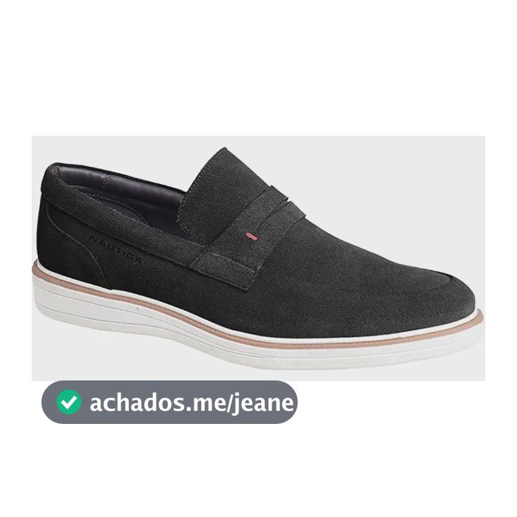 Loufer Nautica Couro Nobuck Sola Borracha 99003-00_1-7 Preto Camurça Natural 43 Br