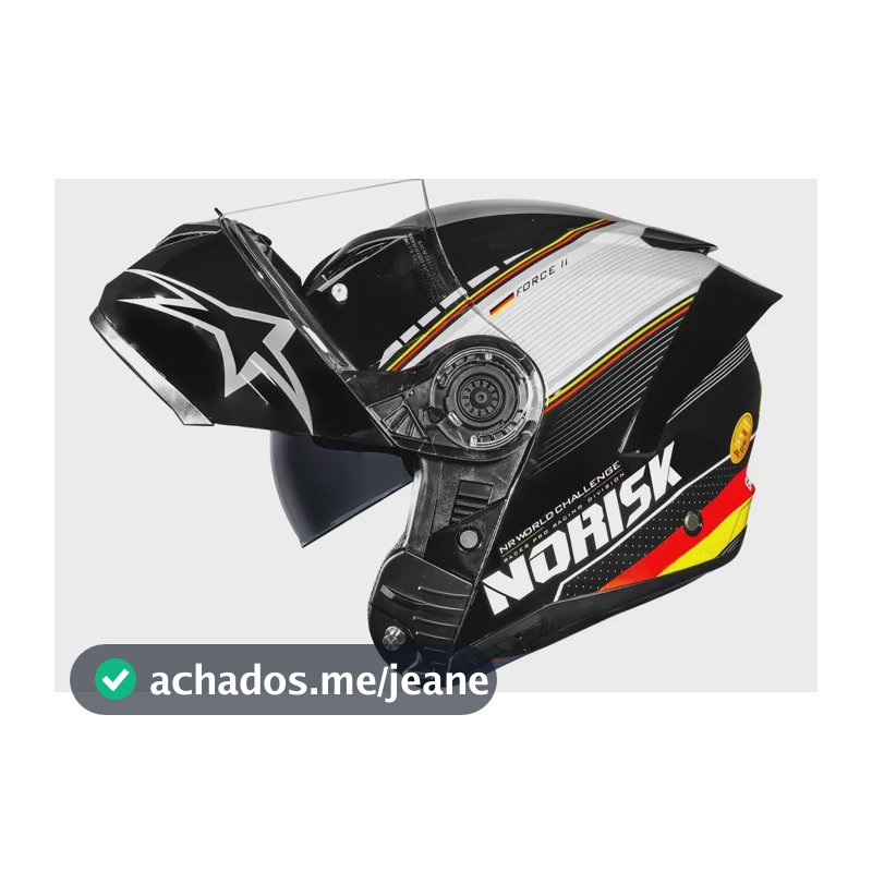 Capacete Norisk Force Ii Grand Prix Germany Preto Alemanha Brilhante 61/62