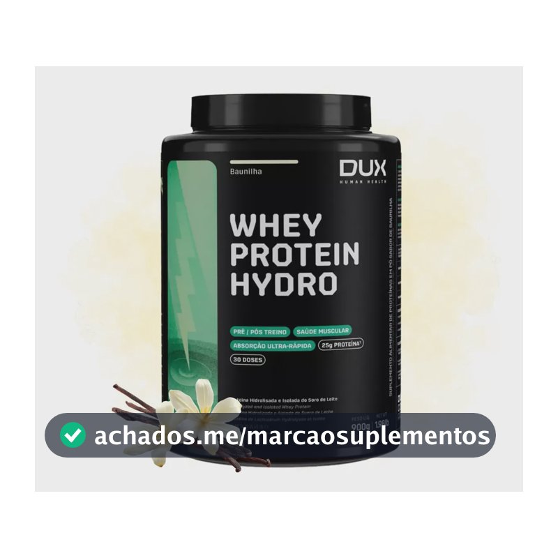 Whey Protein Hydro - Pote 900g Sabor Baunilha Baunilha