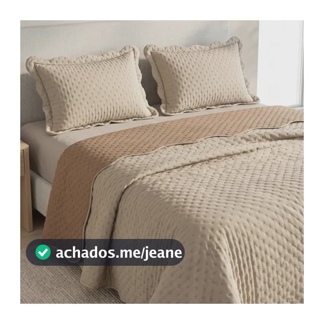 Cobre Leito Casal Dupla Face 3 Peças Bicolor 300 Fios