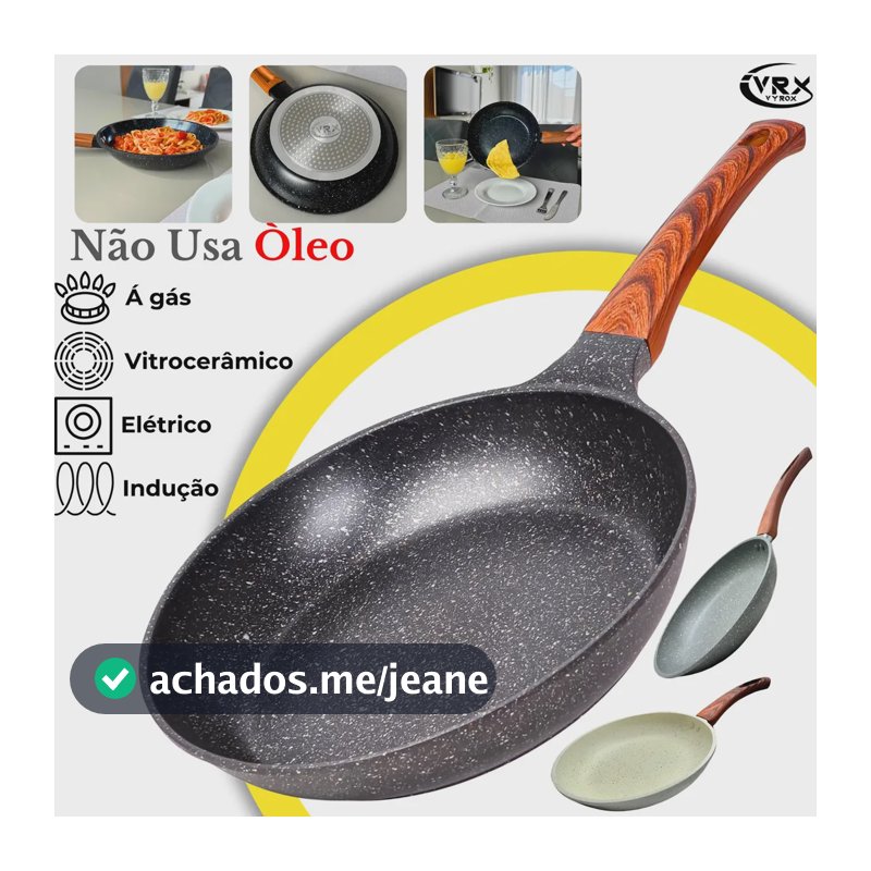 Frigideira Cerâmica Premium Antiaderente VYROX 24cm, para os Fogões