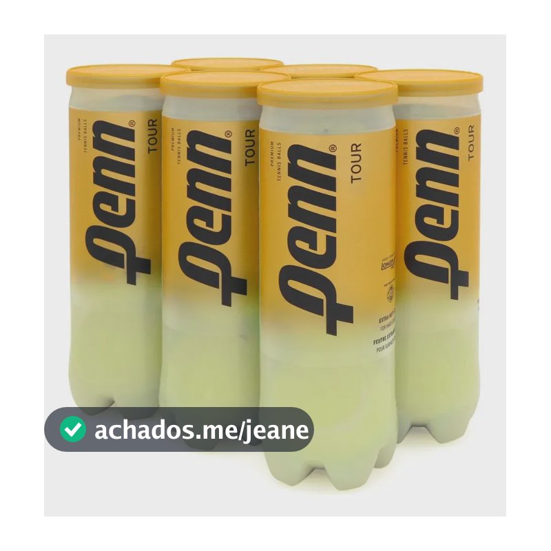 Bola De Tênis Penn Tour Premium Extra Duty Pack Com 6 Tubos