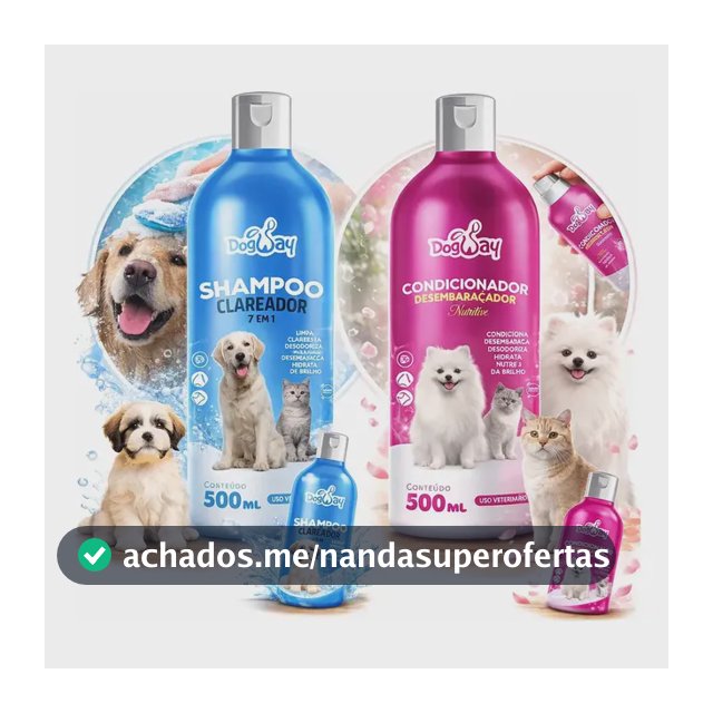 Kit Shampoo Clareador + Condicionador Desembaraçador Pet Shampoo Frutas / Condicionador Neutro