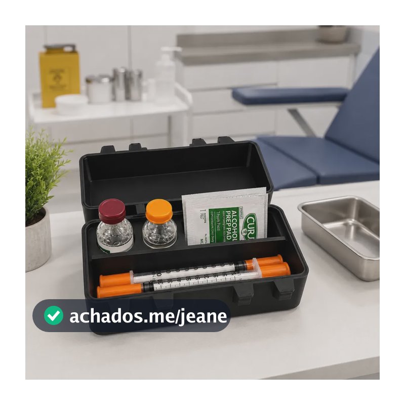 Organizador Porta Ampolas De 10ml Estojo Compacto Portatil Preto