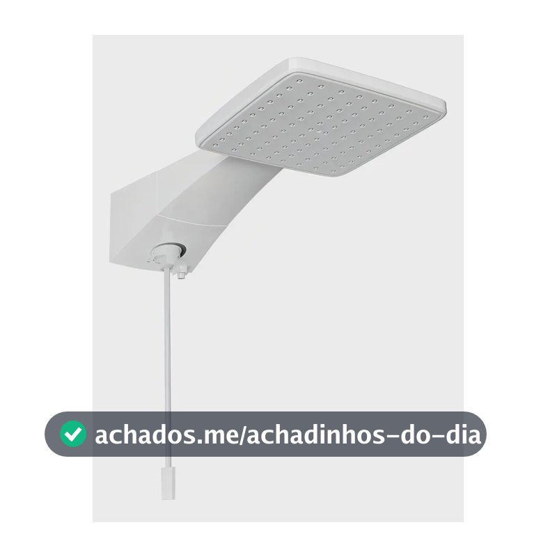 Ducha Chuveiro Quadratta Eletrônico 5500w Zagonel Cor Branco Potência 5.5 Kw