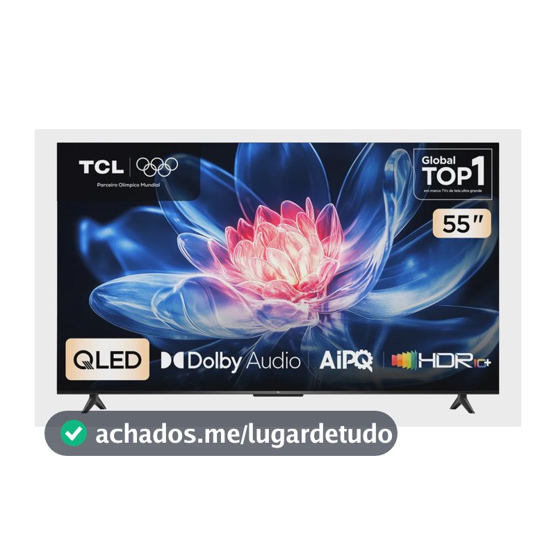 Smart Tv Tcl 55 Polegadas Qled 4k T6c Wifi Bluetooth Google Tv Tela Hva E Hdr10+ 55t6c
