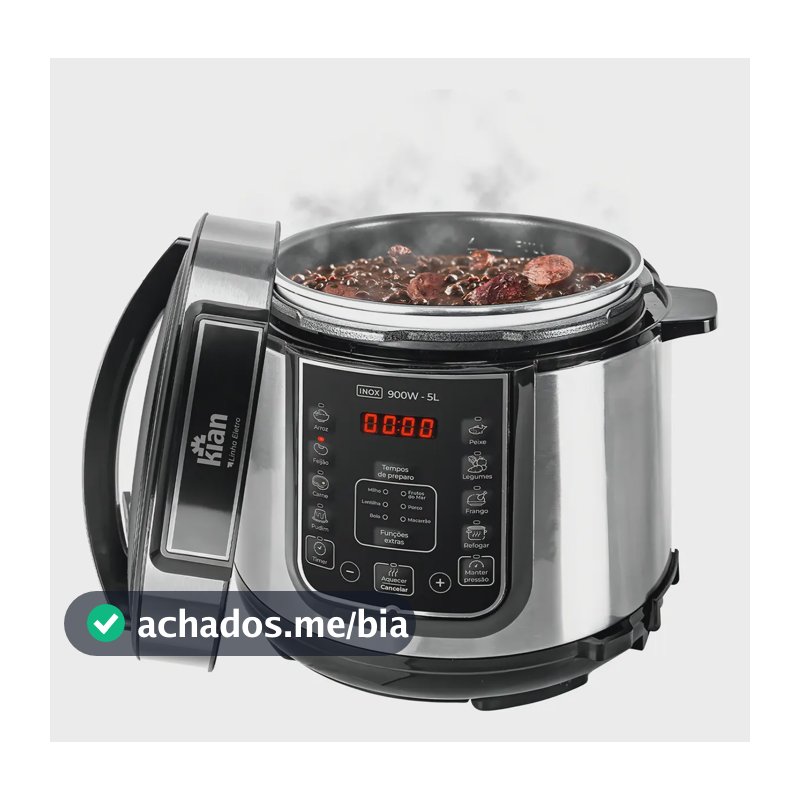 Panela De Pressão Elétrica 5 Litros Kian Inox