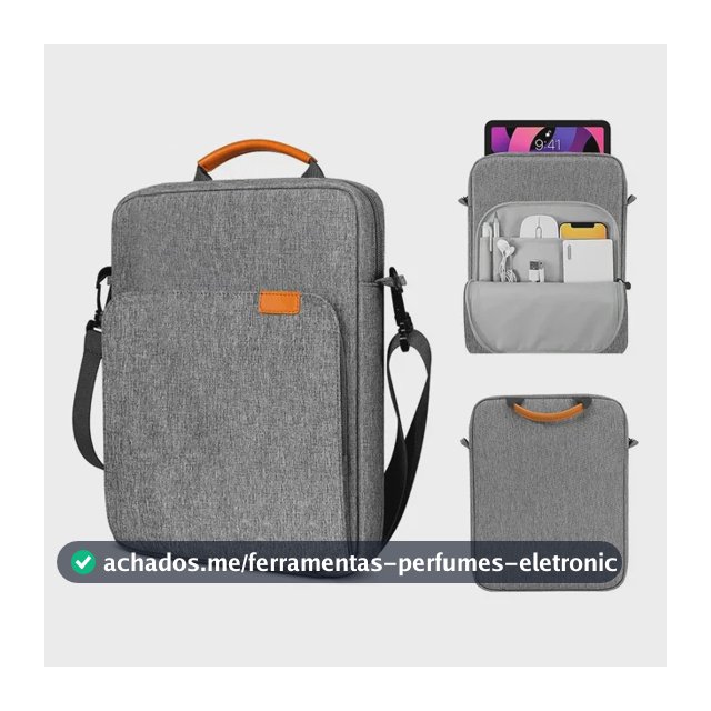 13.3 In Capa Case Bolsa Pasta Para Tablet iPad Air Pro Alça Cinza